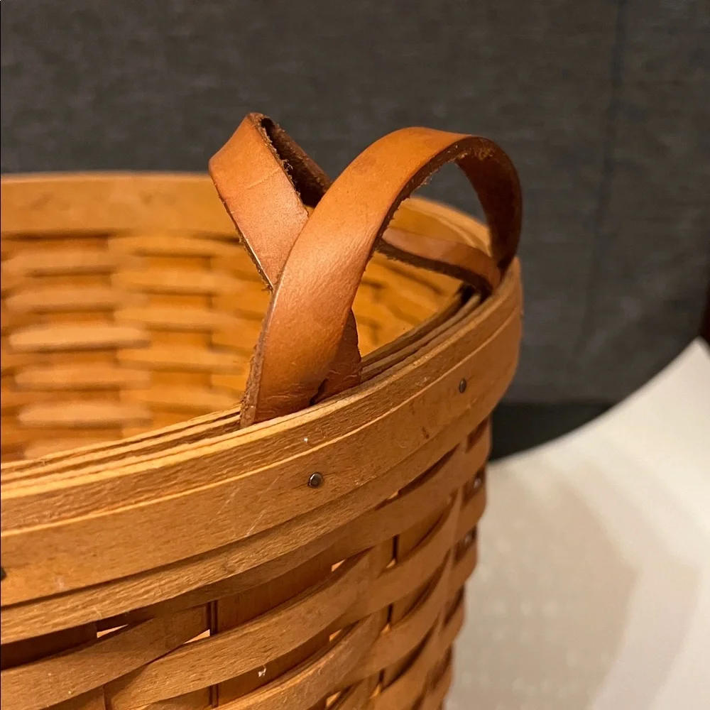 Longaberger Orange Woven Basket - Picture 2 of 5